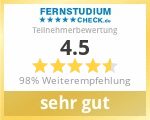 Das Logo des Fernstudiumcheck Siegel mit einer Bewertung von 4,5.