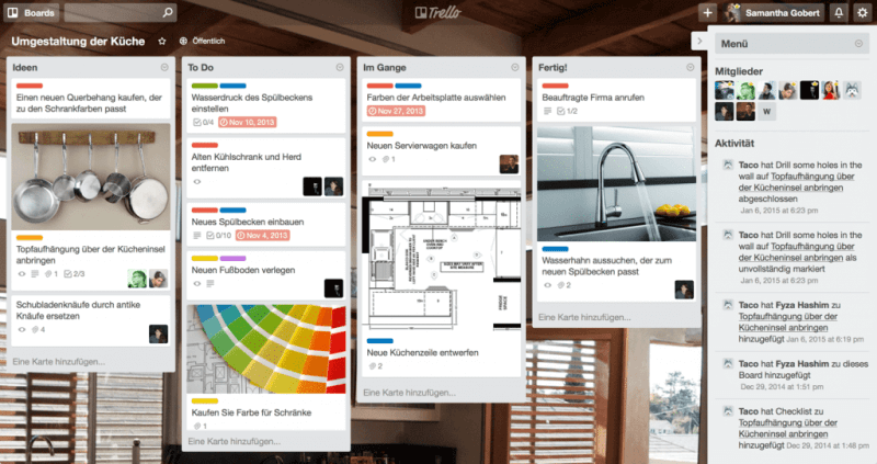 Trello Projektmanagement