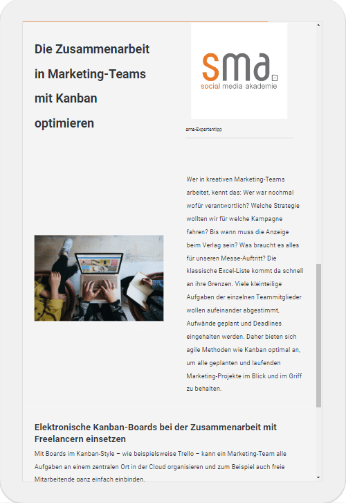 Marketinprojekte erfolgreich umsetzen Sliderbild 7
