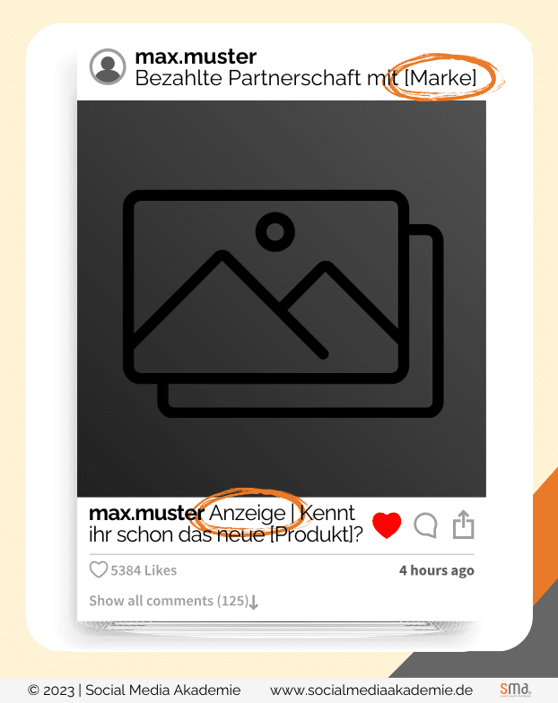 Werbung Instagram kennzeichnen - Anzeige Beispiel