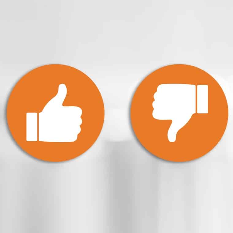Facebook Advertising - Daumen hoch Daumen runter