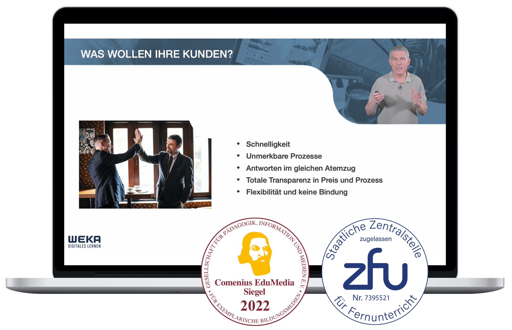 Digital Sales Manager Weiterbildung Header mit Siegeln