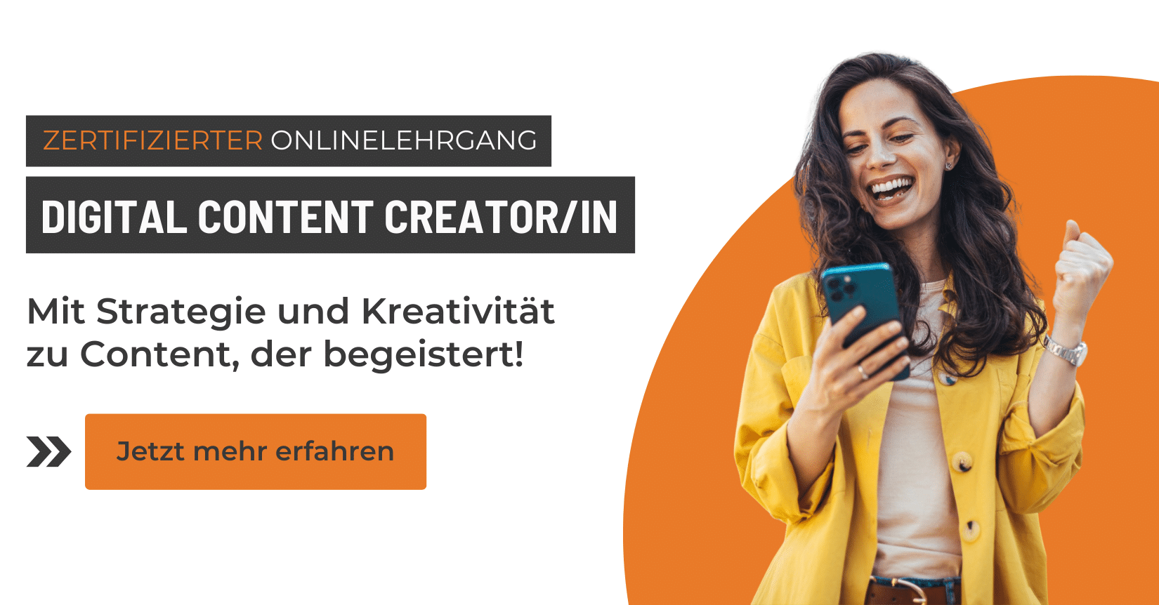 Preview Picture zur Content Creator Weiterbildung: Mit Strategie und Kreativität zu Content, der begeistert!